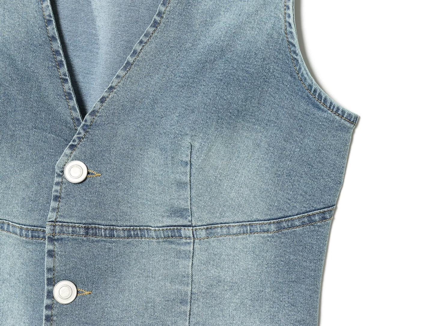 suit Women's 2 pieces slim denim vest style top+denim shorts