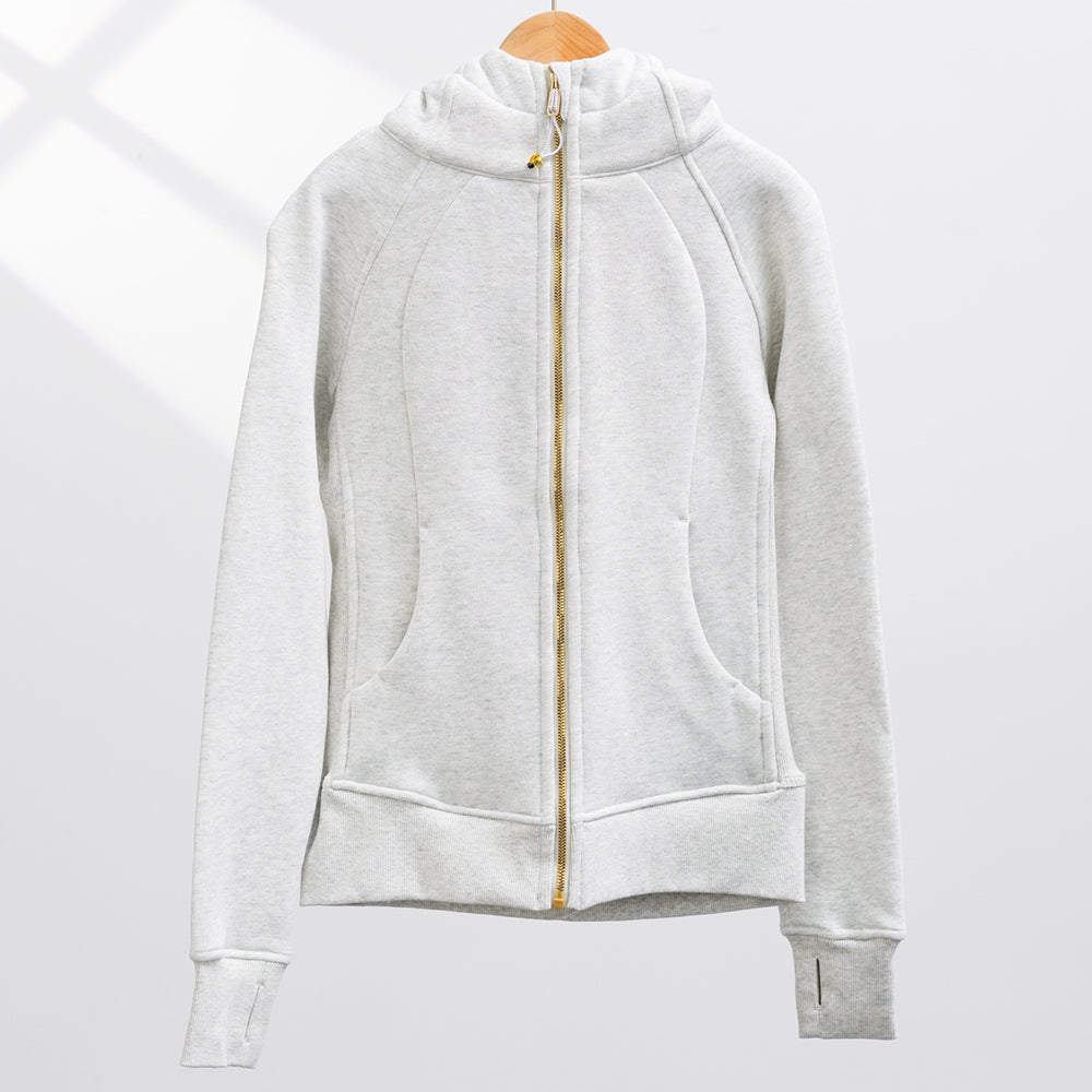 LU women's new zipper hoodie slim plus velvet yoga jacket