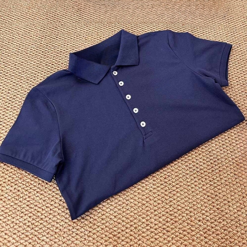 Women's new fashion cotton slim short-sleeved Polo shirt