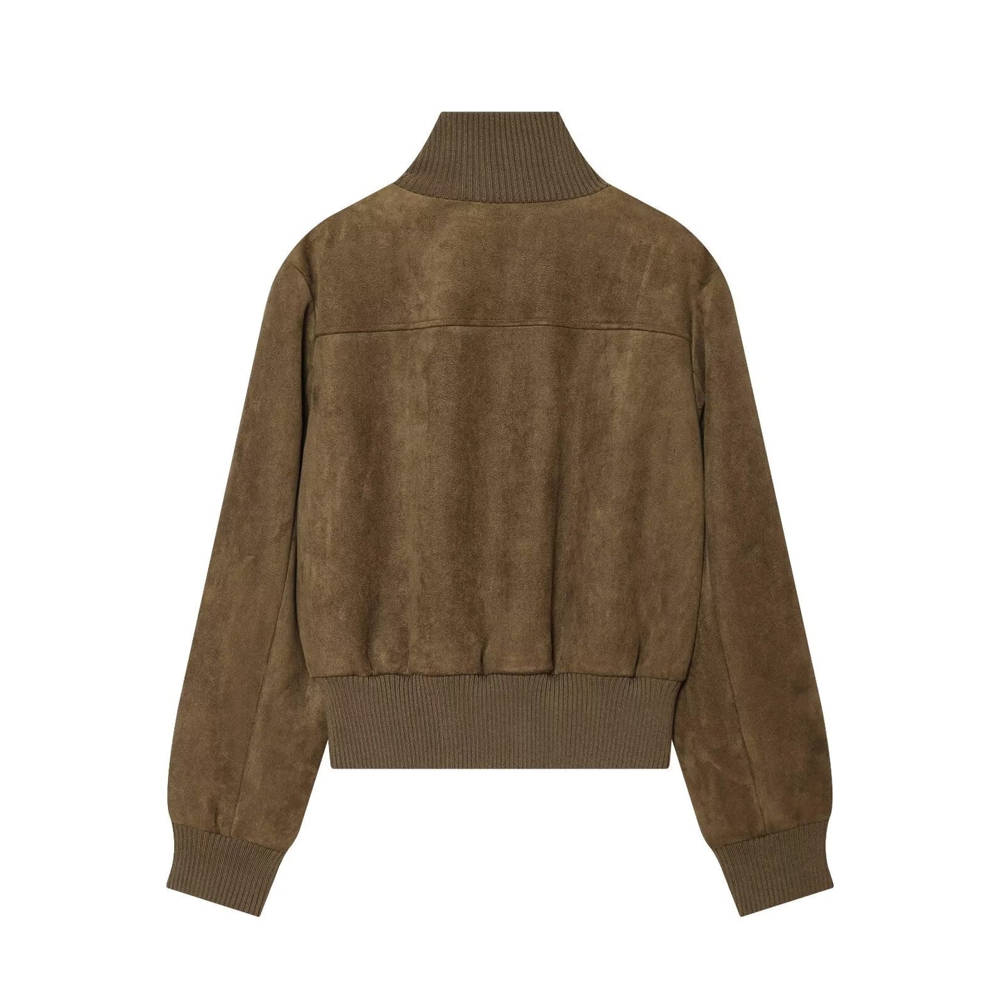 Women's suede texture short pilot jacket Coat