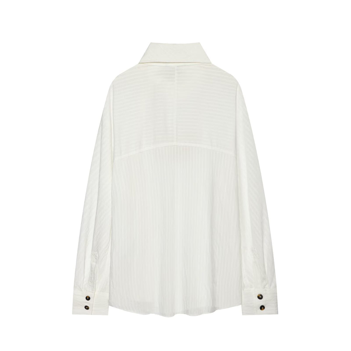 Women's casual striped cross Button-up shirt