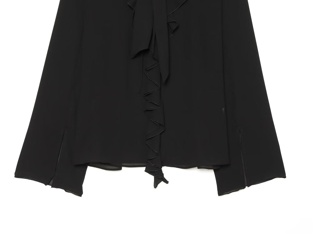 Women's bow decoration layered decoration shirt