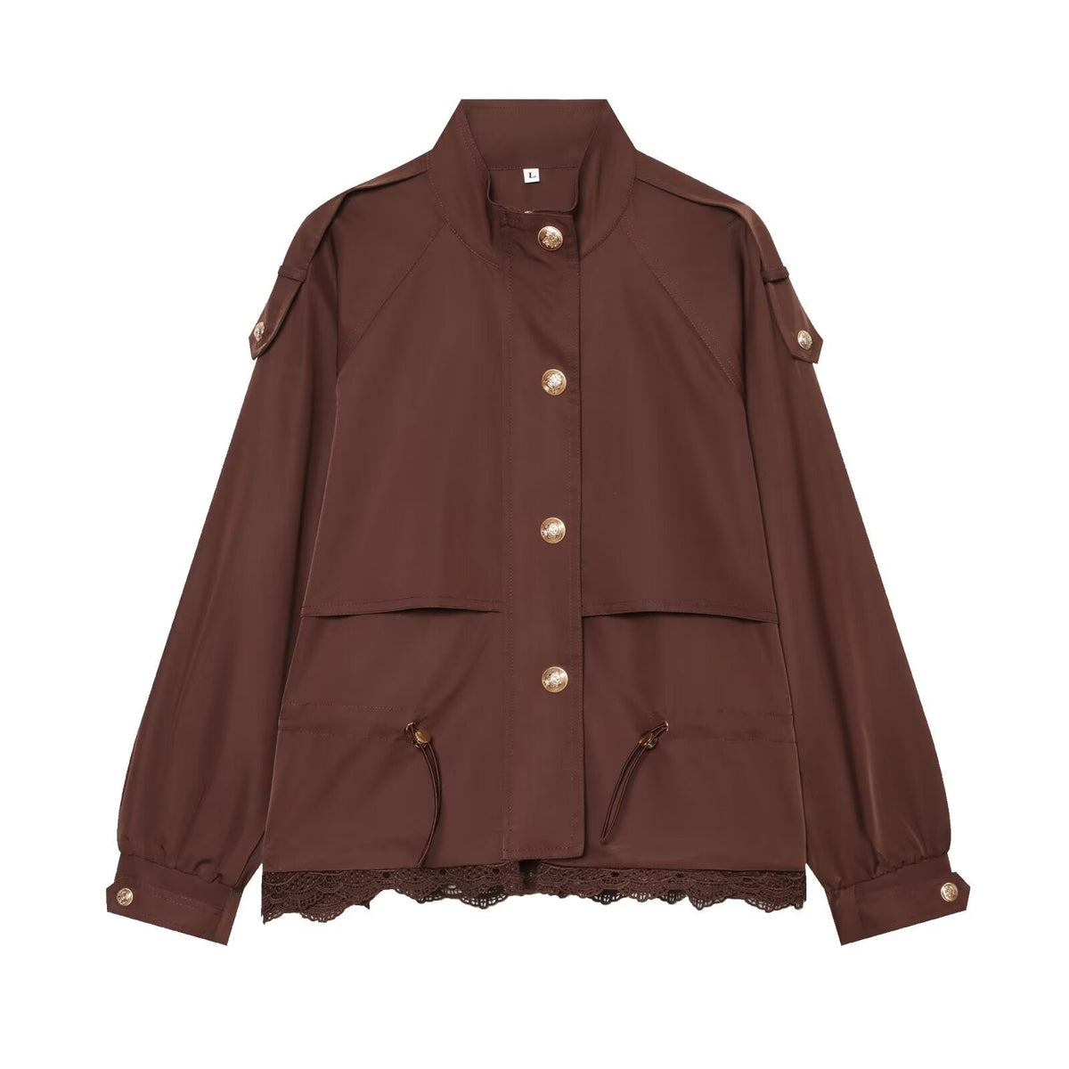 Women's casual lace patchwork workwear jacket
