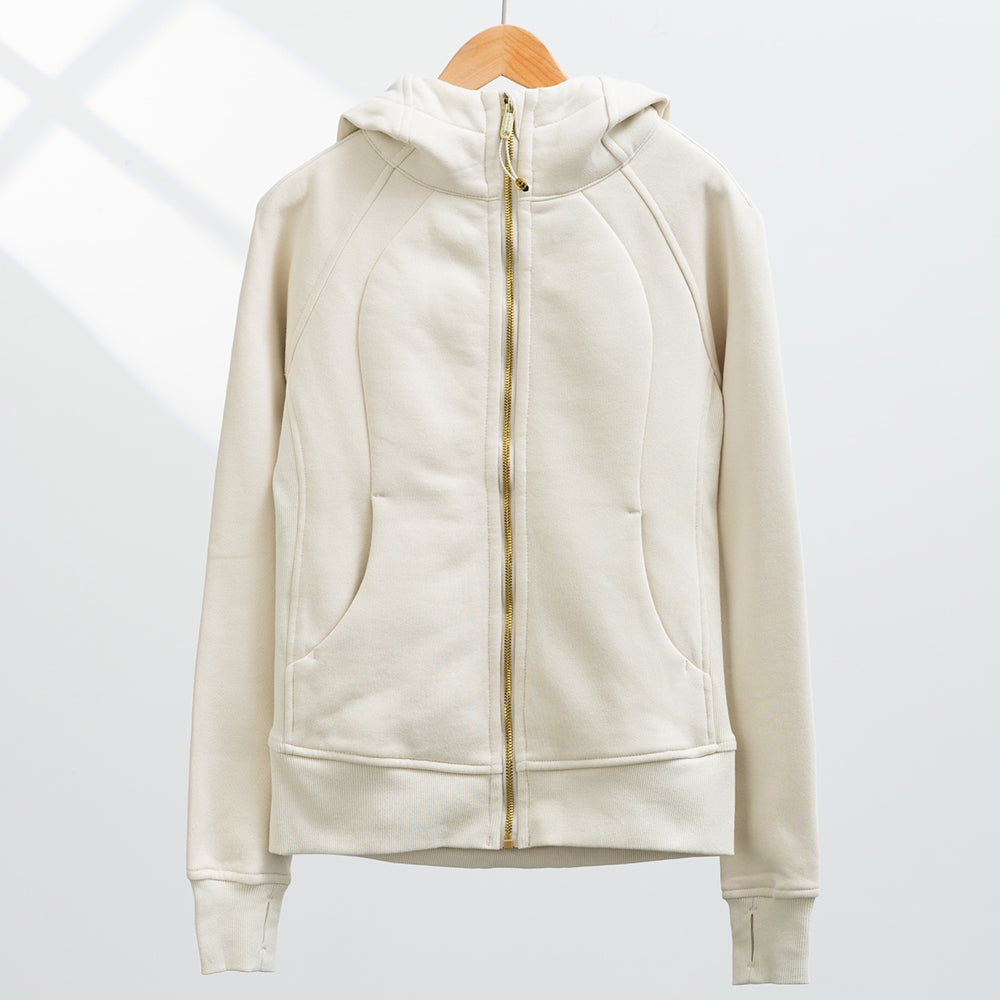 LU women's new zipper hoodie slim plus velvet yoga jacket
