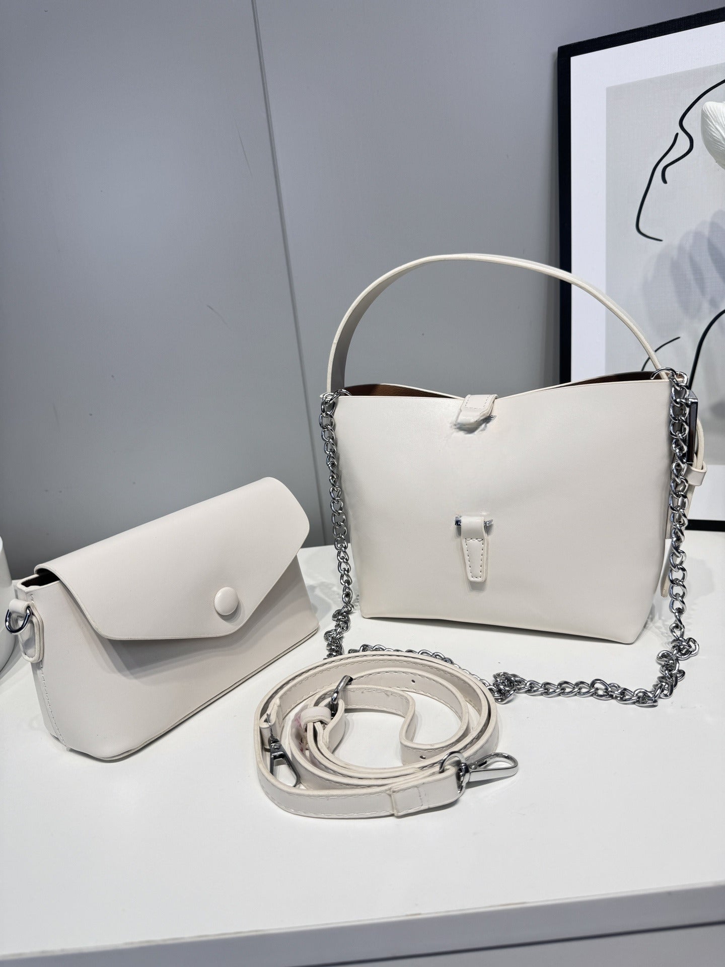 Women's New Fashion Joker Chain Shoulder Strap Mother Bag Large Shoulder Bag Handbag
