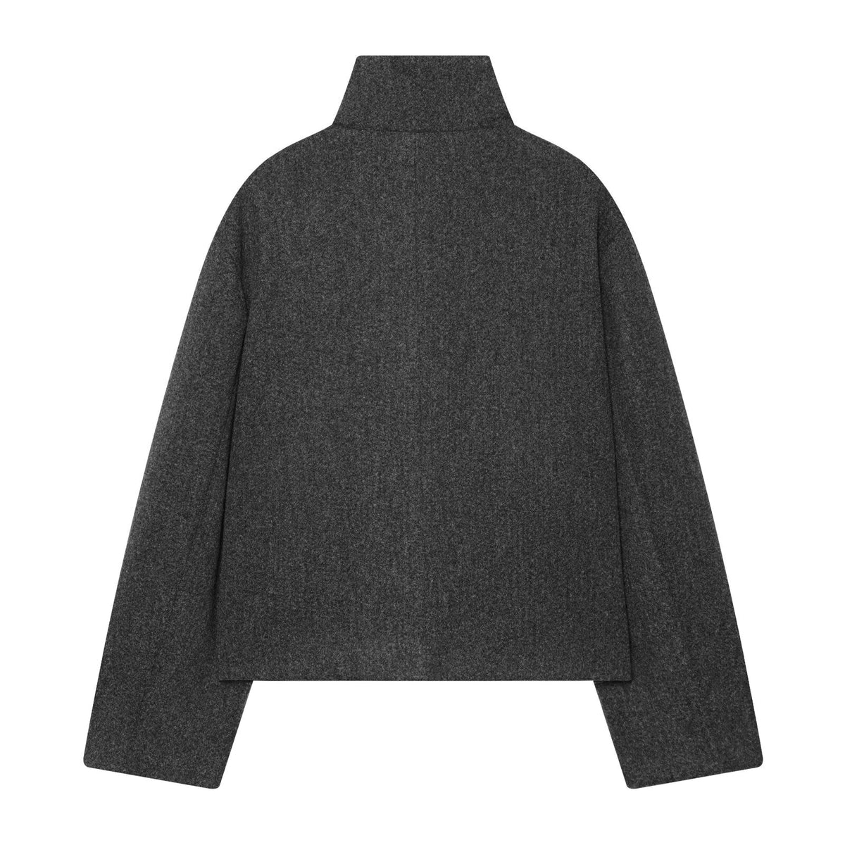 Women's standing collar short single breasted coat