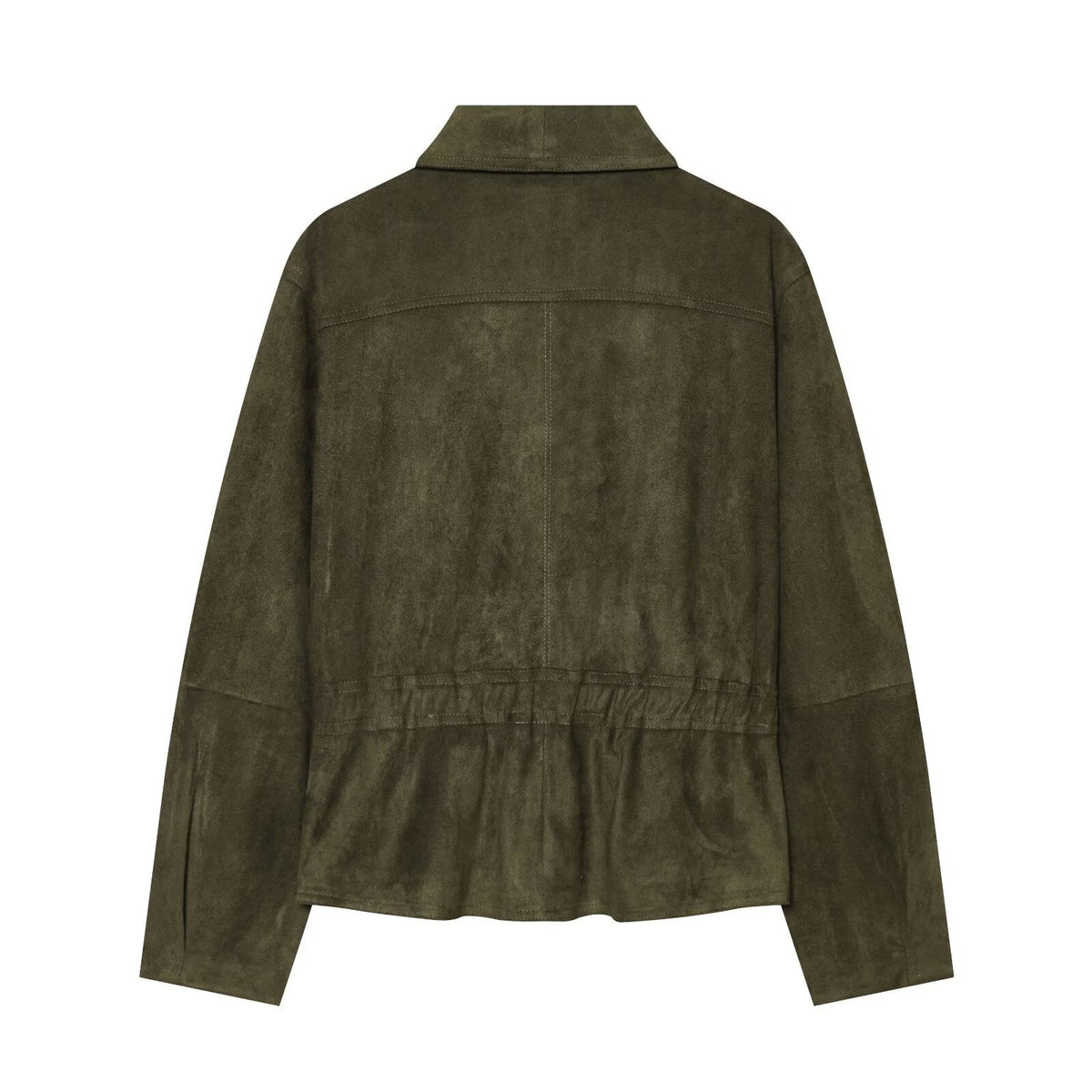Women's Rope knot buckle decorative leather jacket Coat