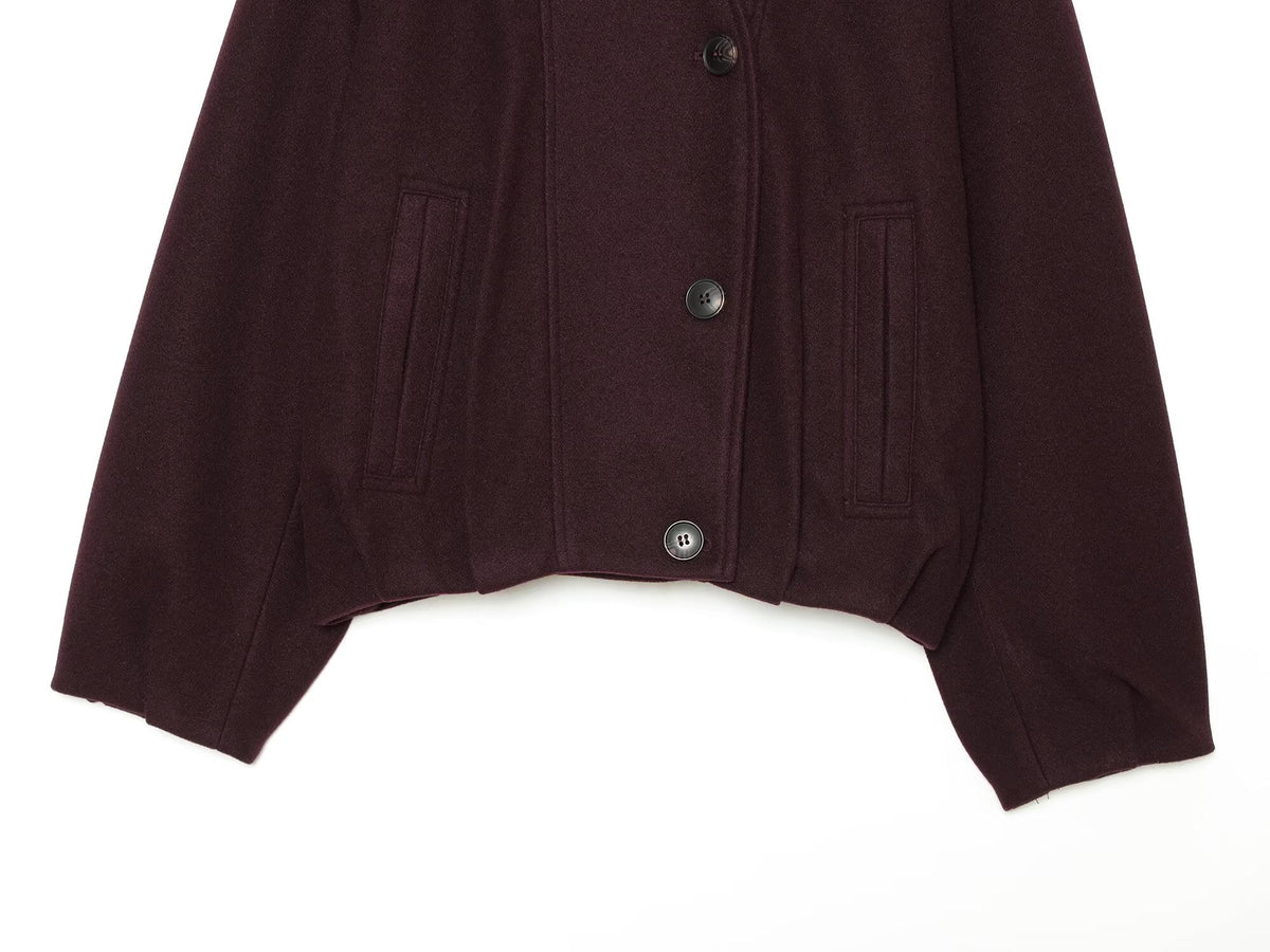 Women's standing collar single breasted jacket Coat