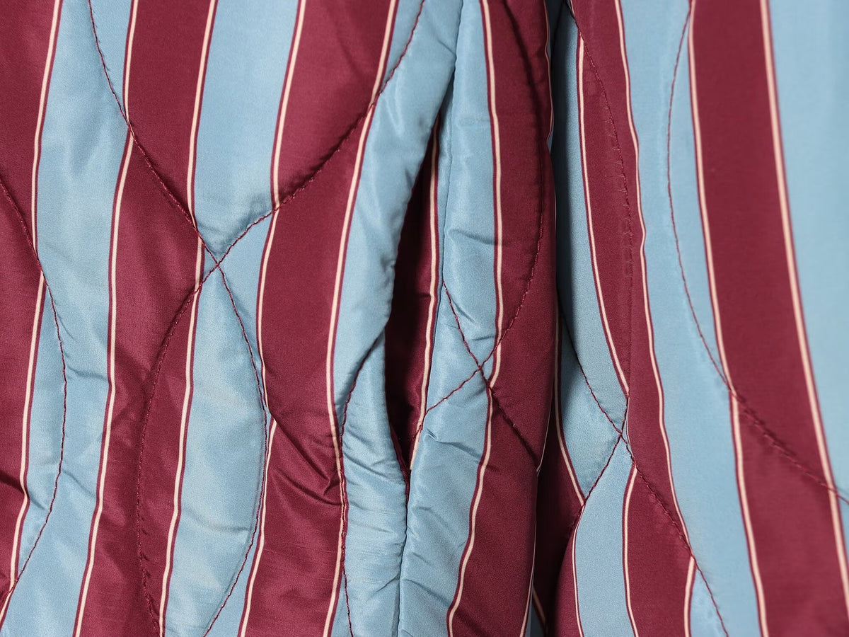 Women's striped rope buttoned cotton jacket Coat