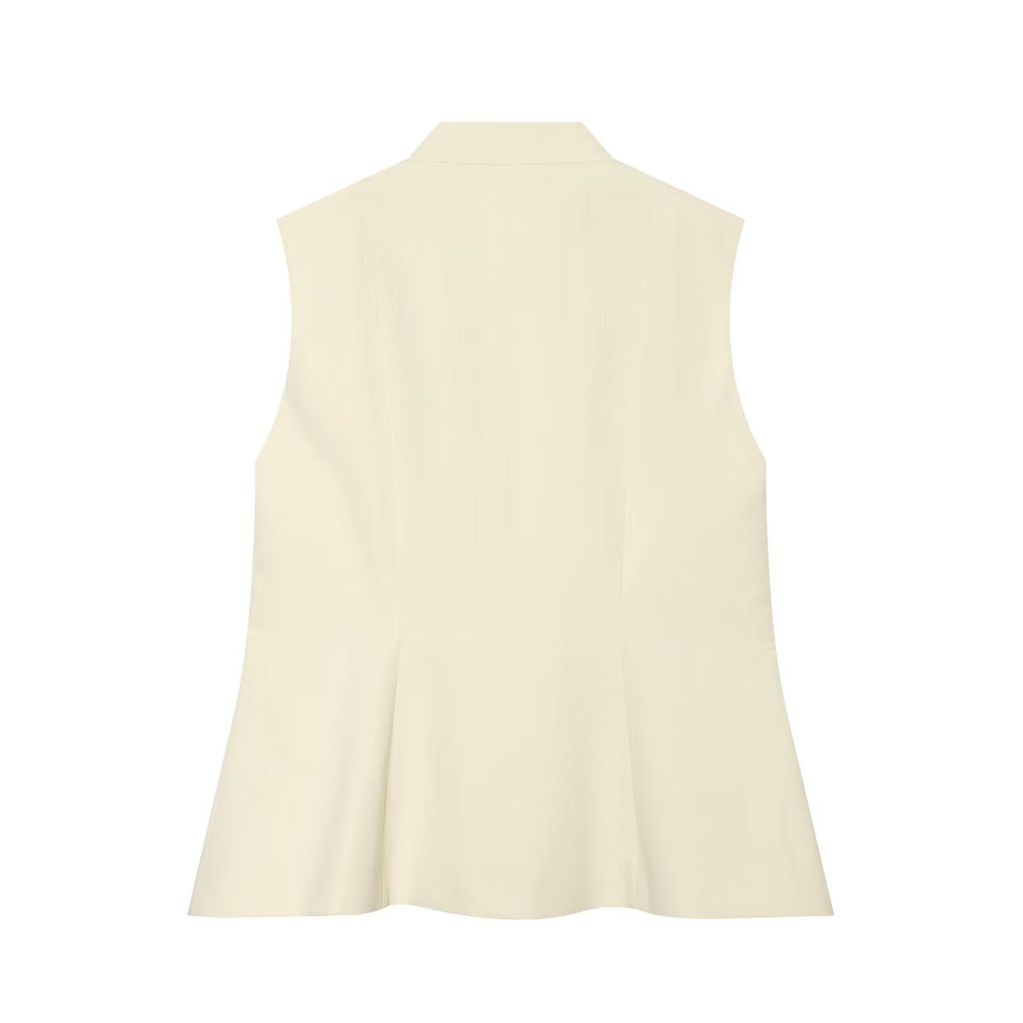 Women's new slim stand collar vest