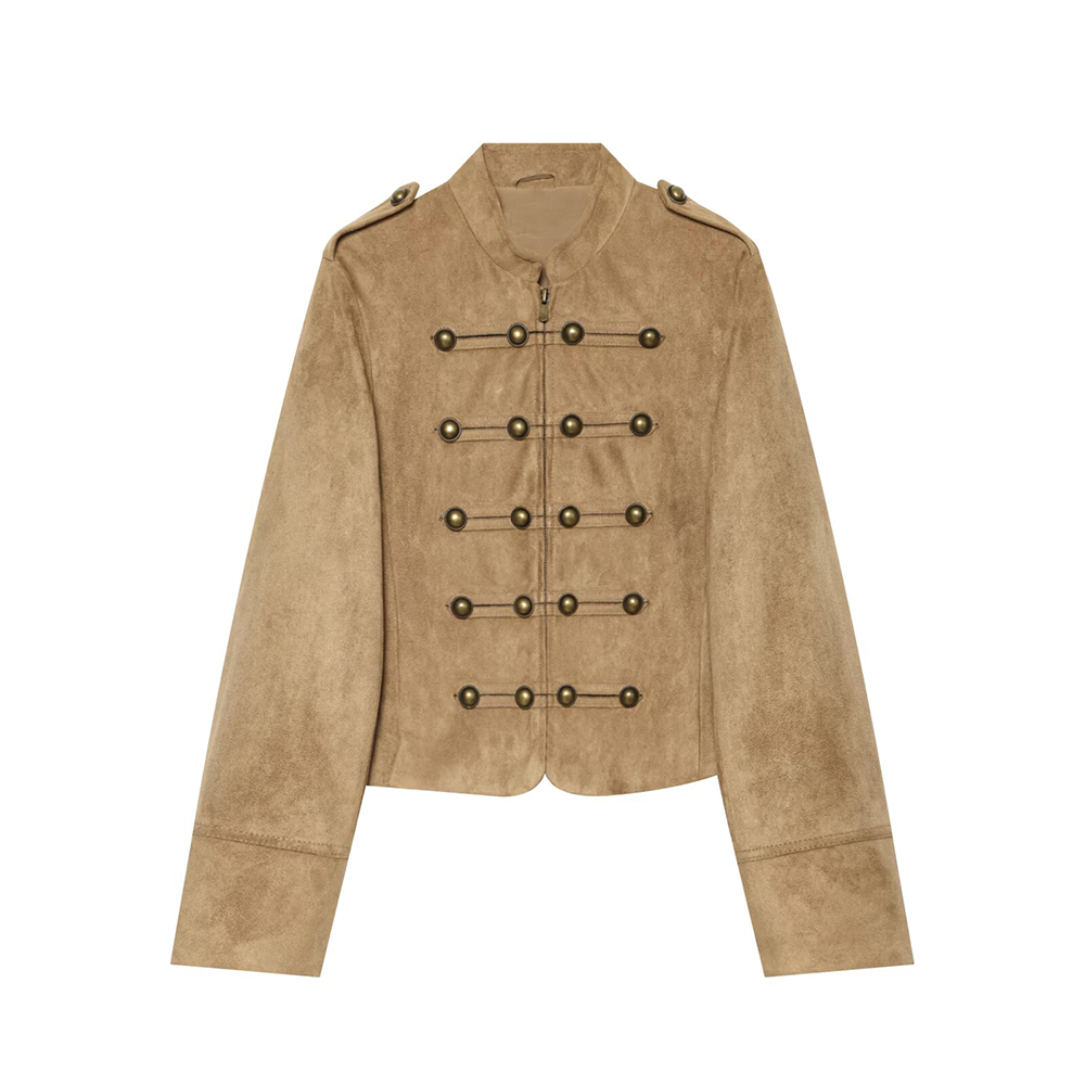 Women's rope knot buckle effect jacket Coat