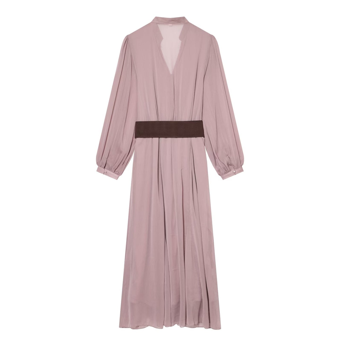 Women's patchwork waistband MIDI dress