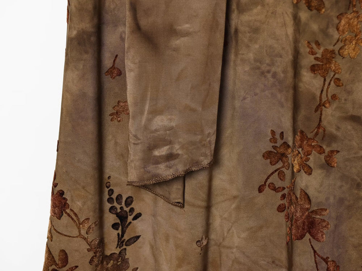 Women's scarf decoration flocked hanging neck dress
