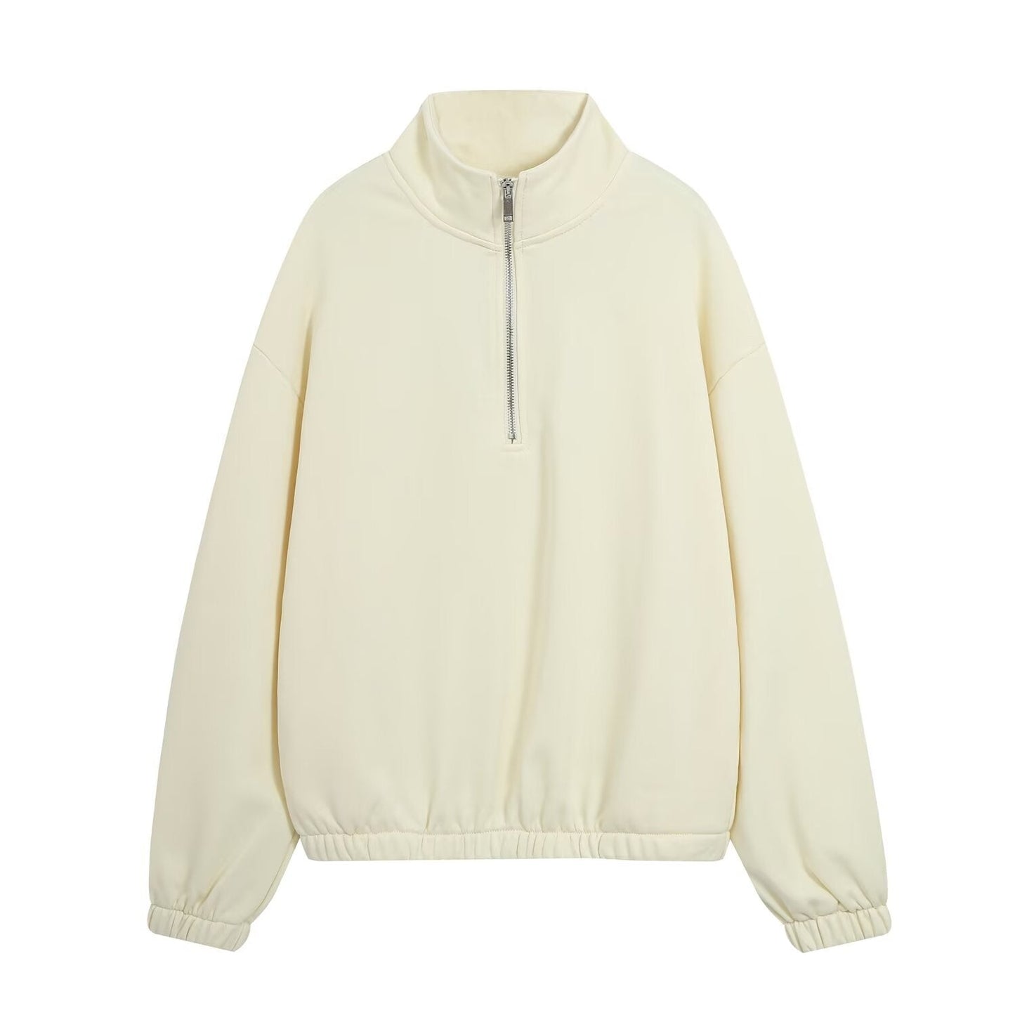 Women's casual versatile zipper sweatshirt