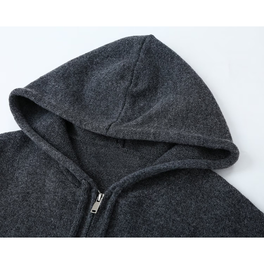 Women's soft-textured hooded knit sweatshirt