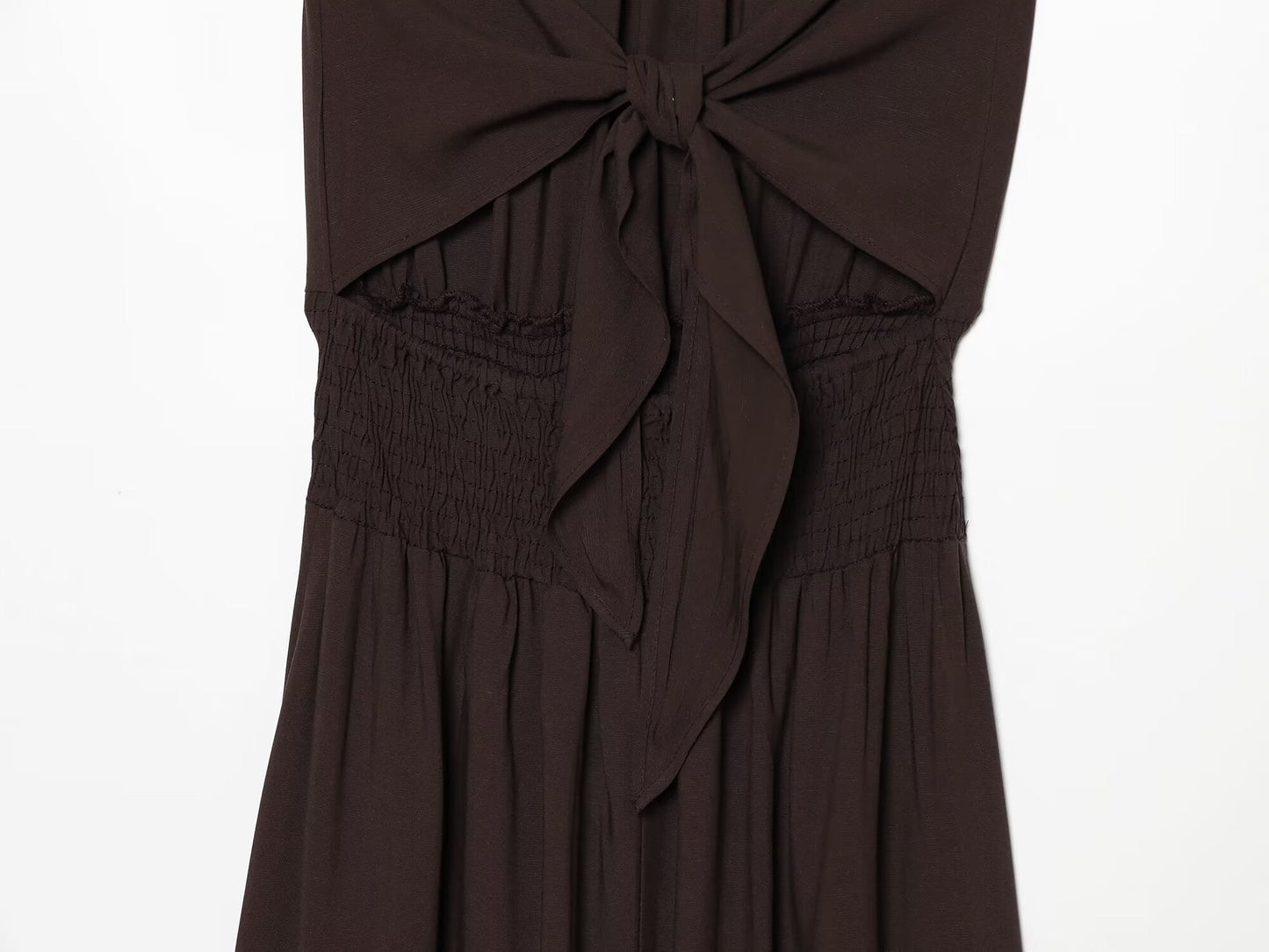 Women's beaded decorative halter neck dress