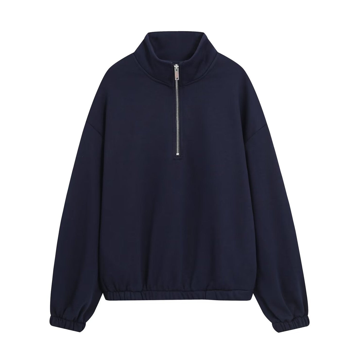 Women's casual versatile zipper sweatshirt