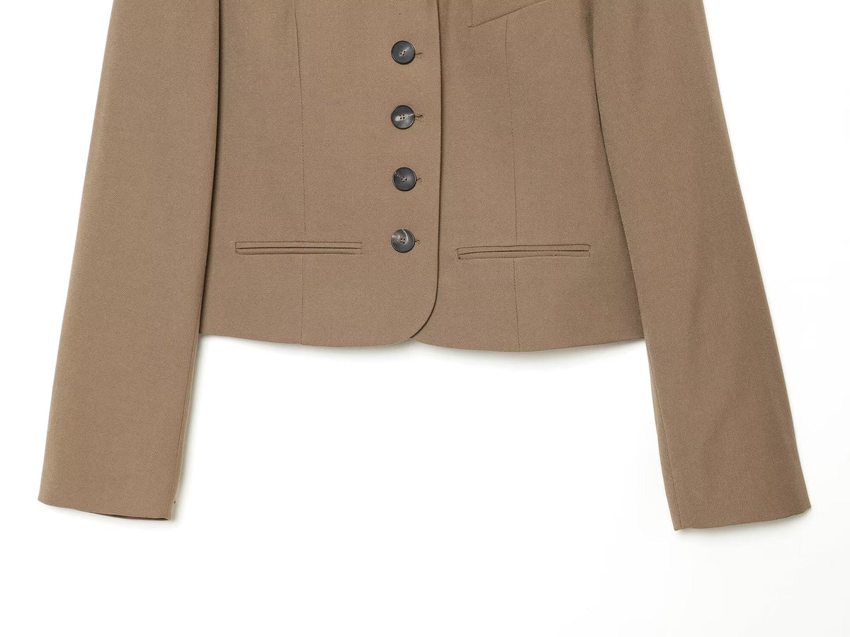 suit Women's 2 pieces slim single breasted lapel Blazer Coat +Pants