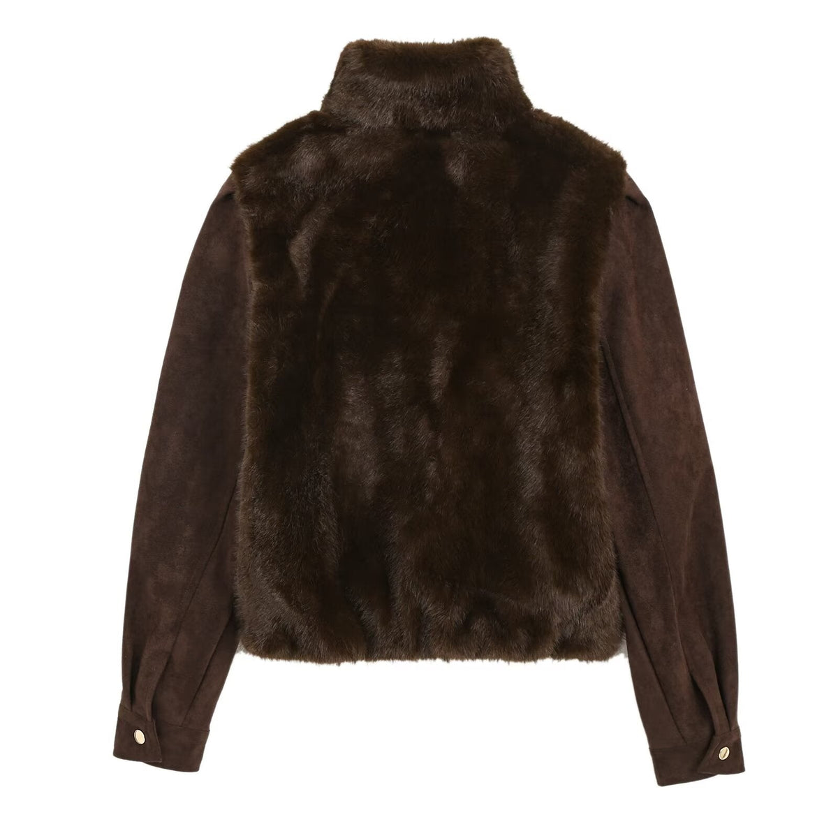 Women's patchwork faux fur effect jacket Coat