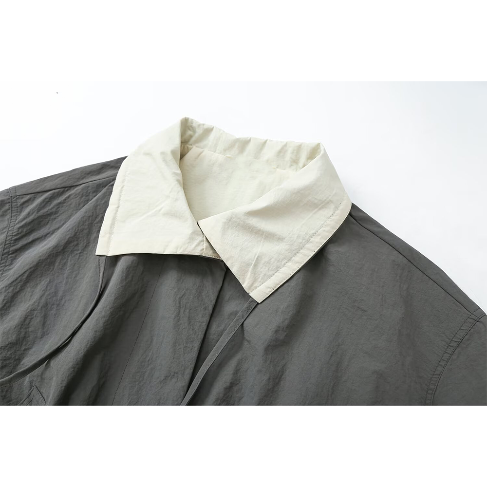 Women's with belt casual short lace up Coat