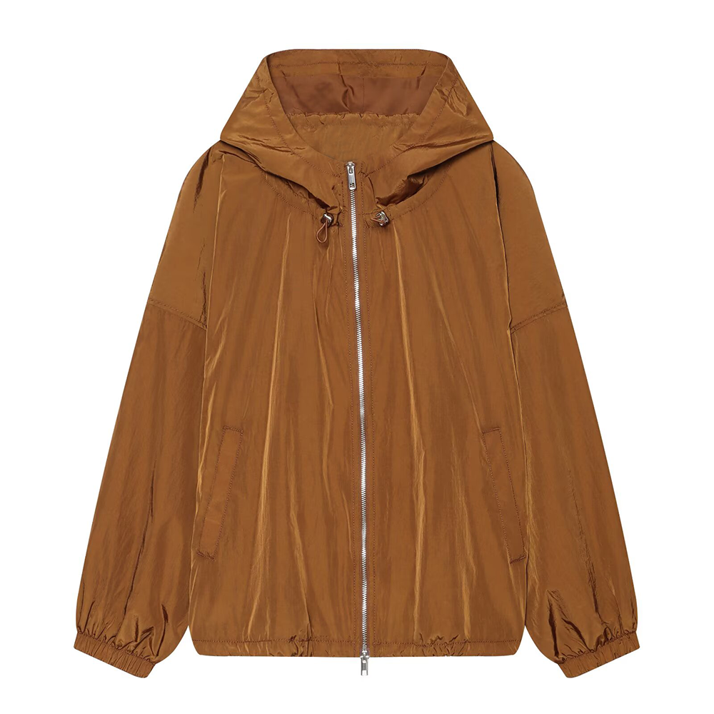 Women's casual hooded nylon Coat