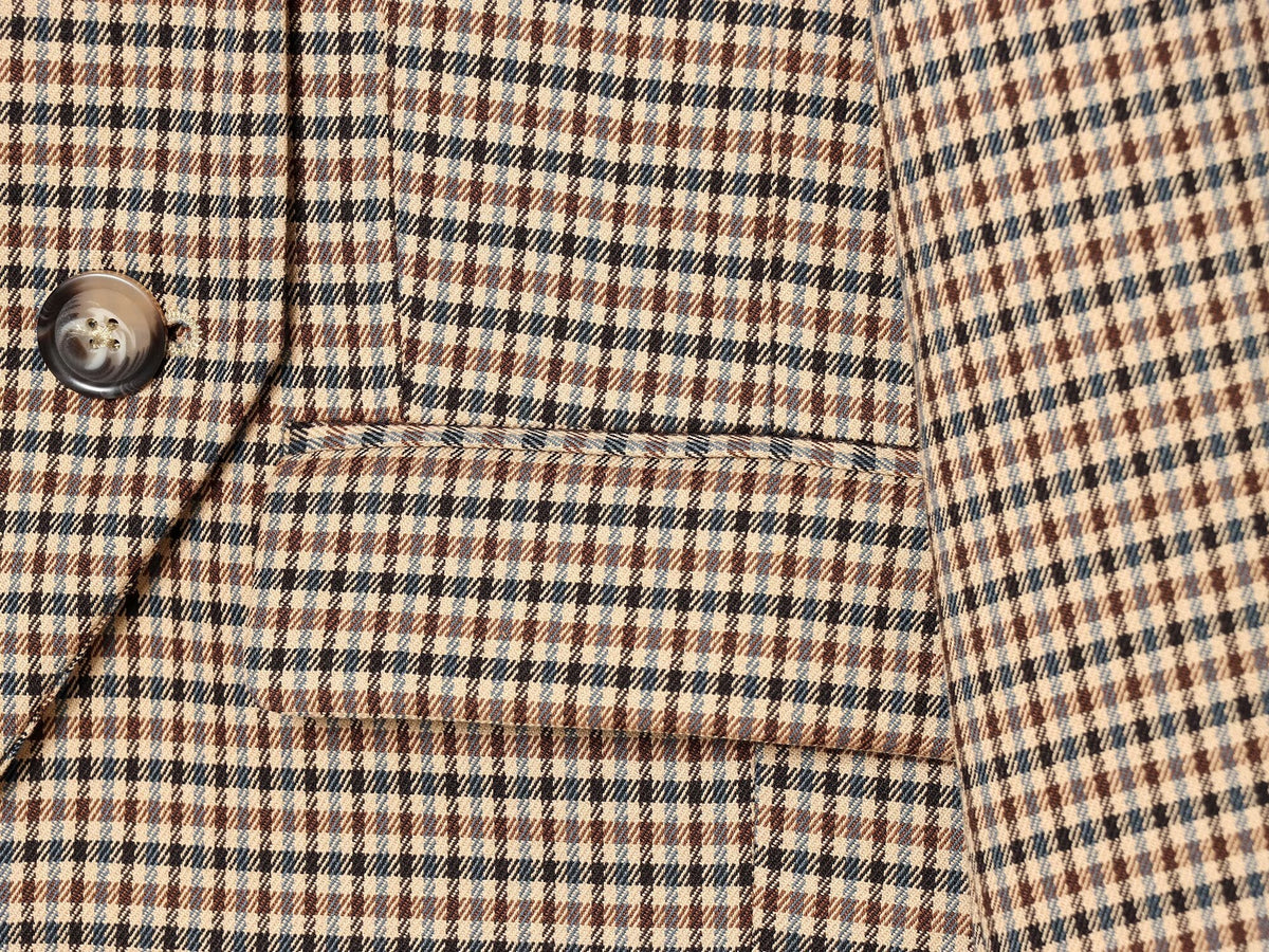 Women's plaid short double breasted Blazer Coat