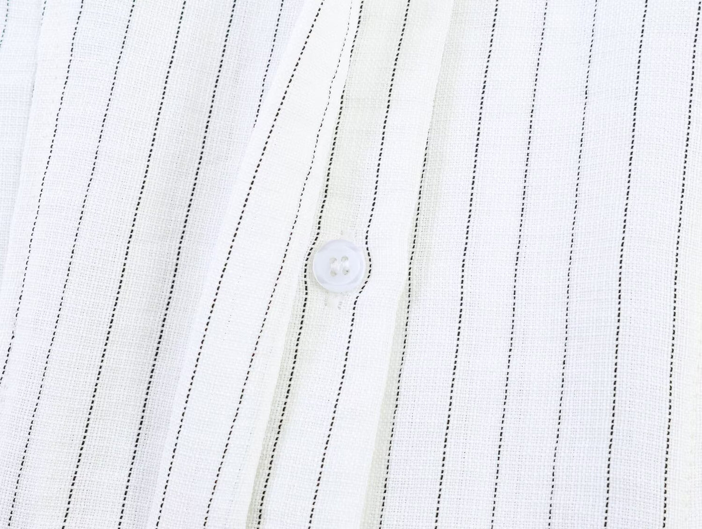 Women's linen blend sleeveless striped shirt