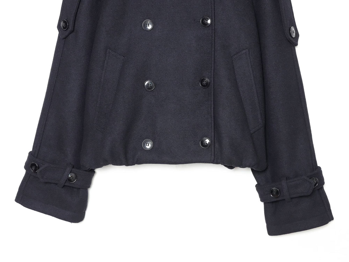 Women's thick double breasted chimney collar Coat
