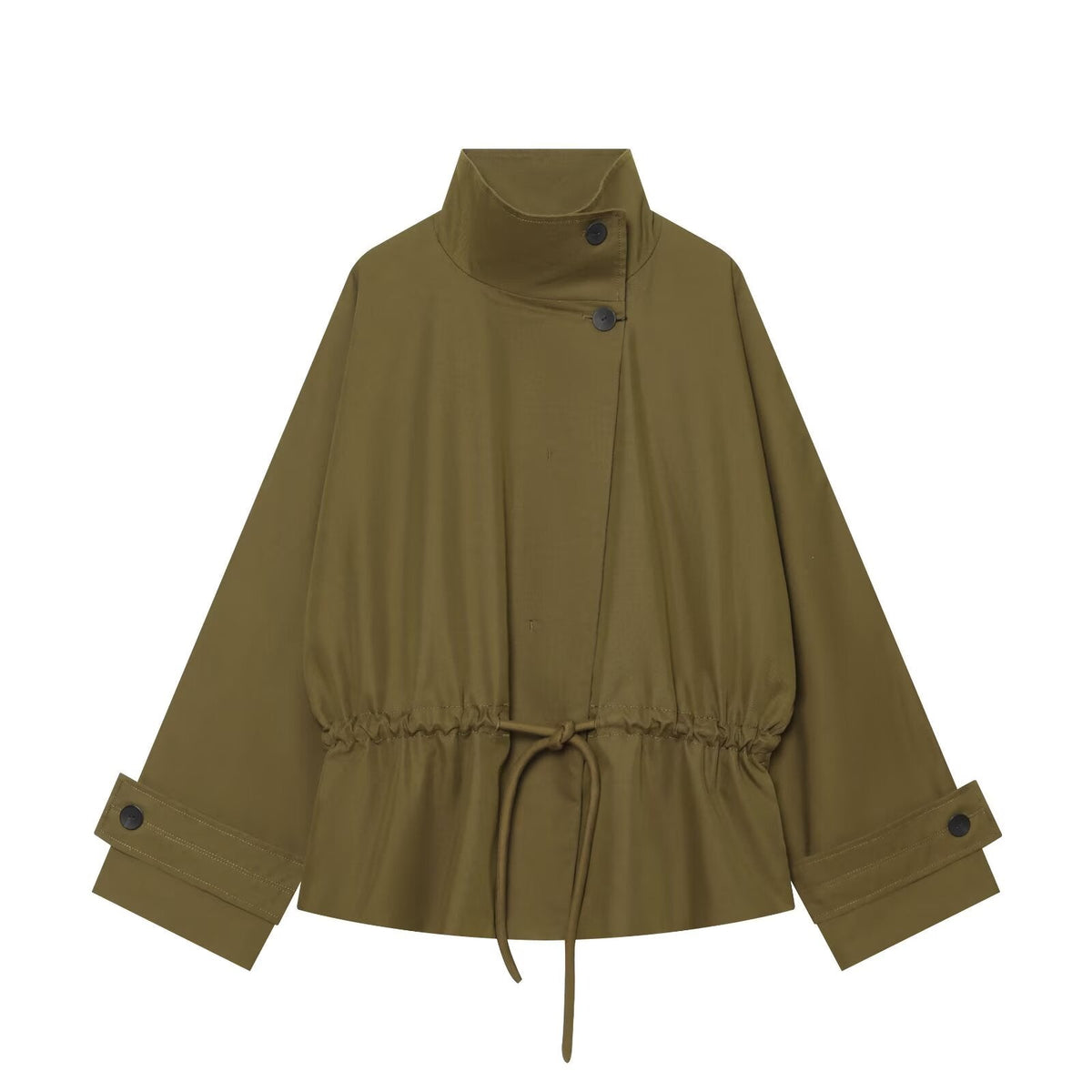 Women's with drawstring loose parka Coat