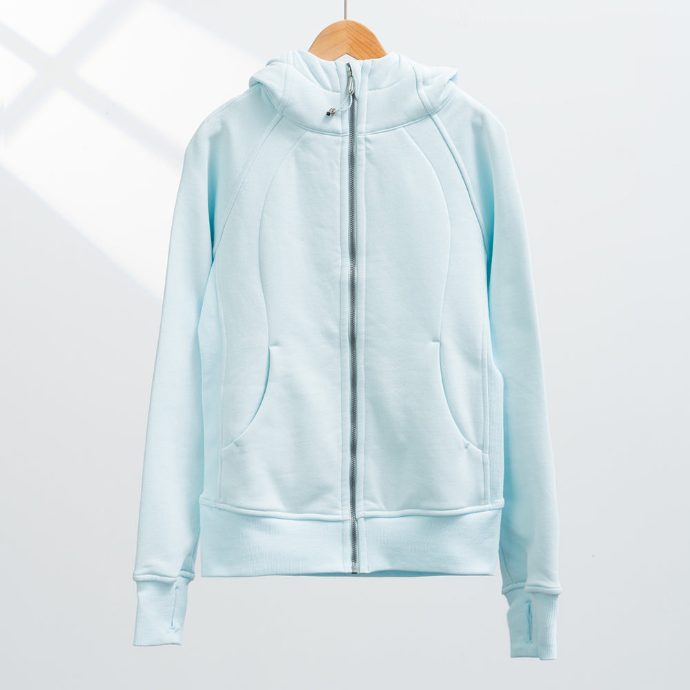 LU women's new zipper hoodie slim plus velvet yoga jacket