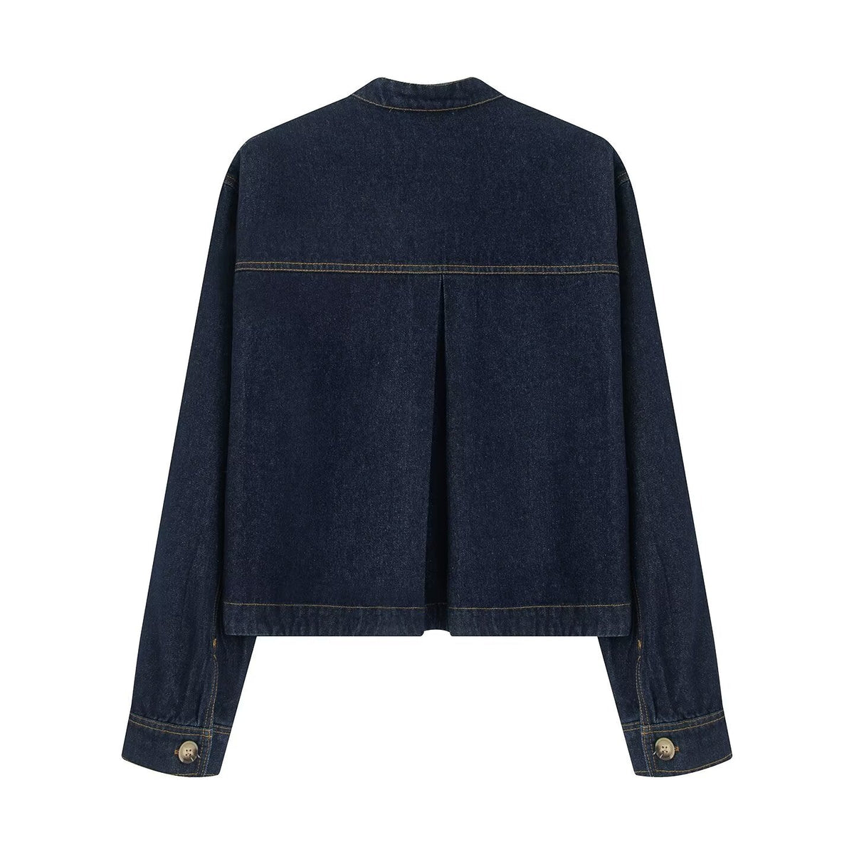 Women's casual stand collar twill coat