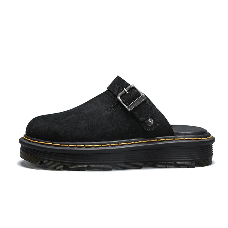 2026 women's new platform sandals and slippers plus size half-enclosed slippers have a shoe box