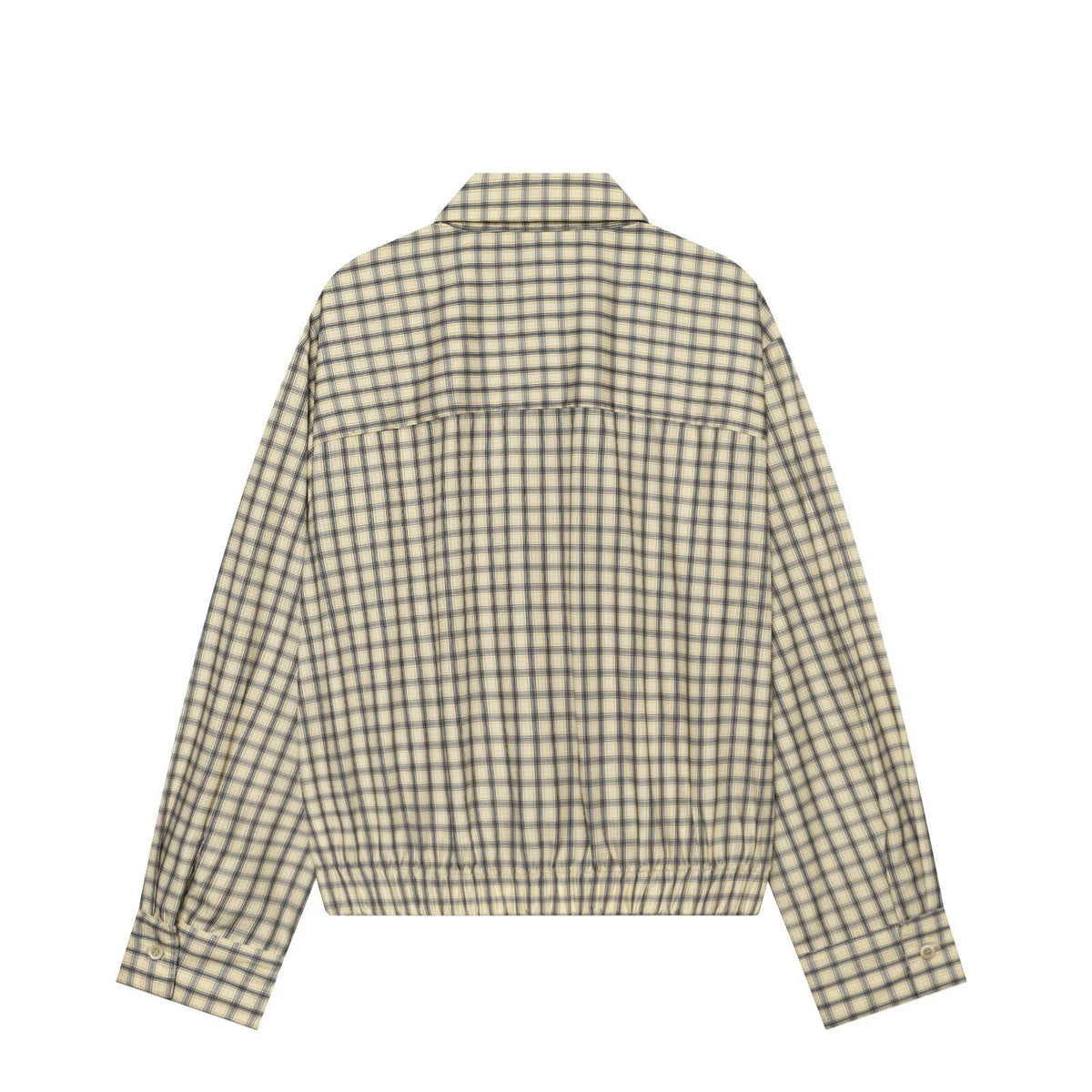 Women's casual plaid puffy shirt