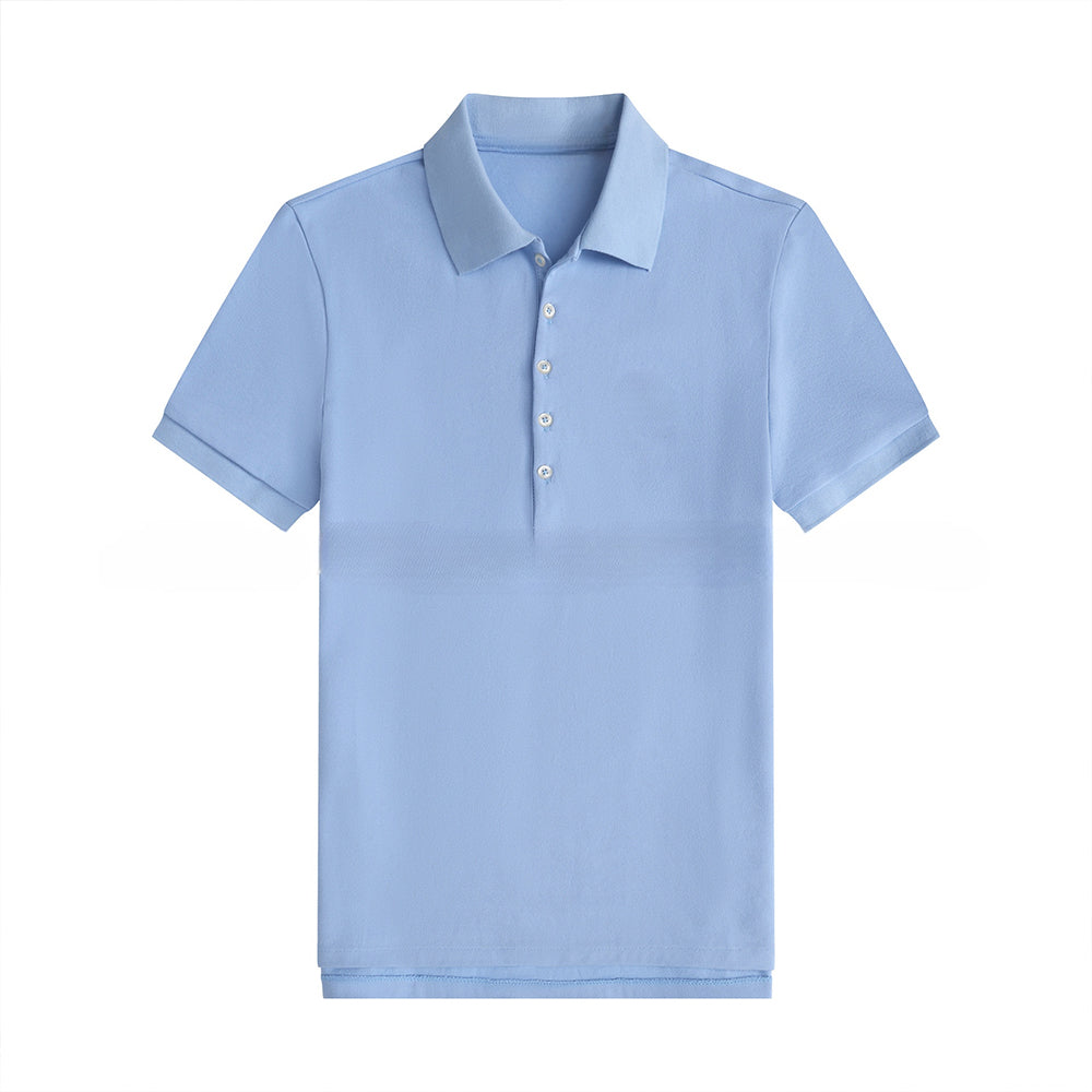 Women's new slim five-button polo shirt lapel T-shirt