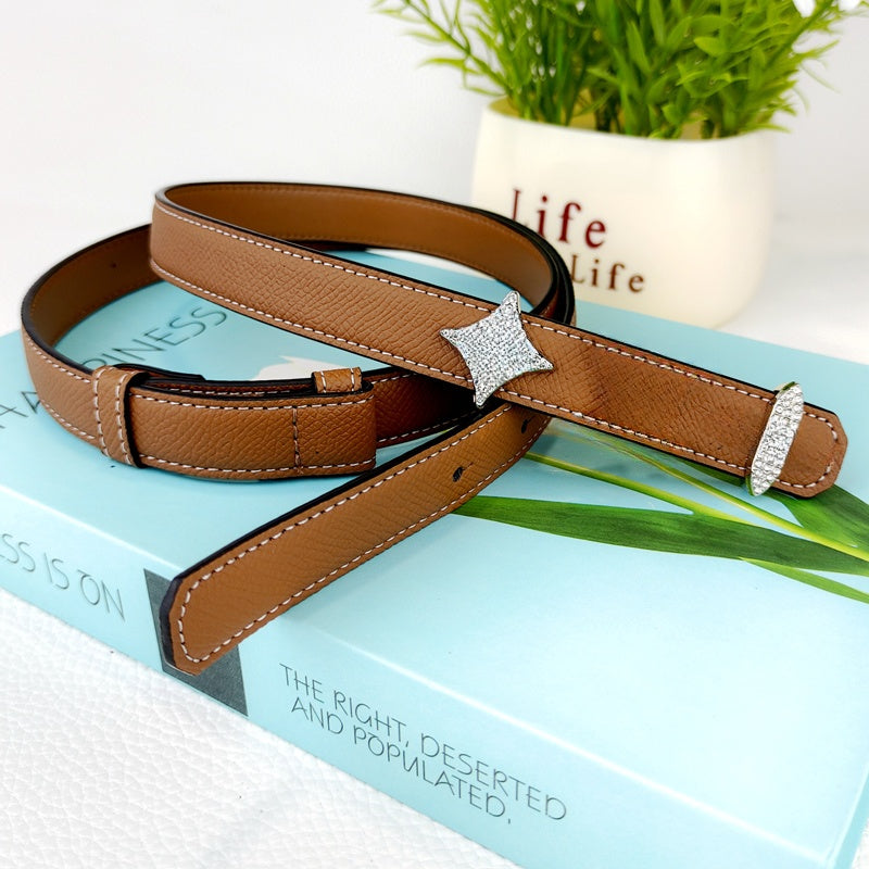 Women's new fashion rhinestone accessories belt with A Box