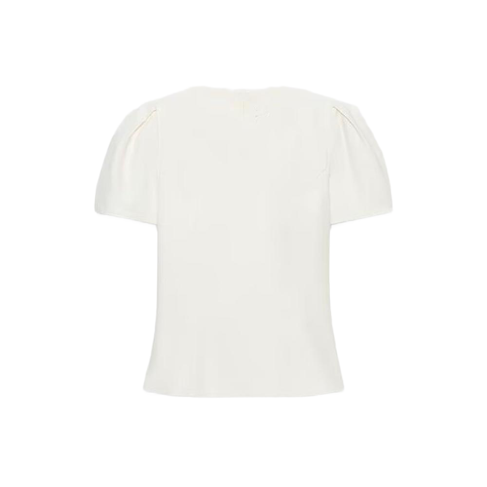 Women's slim bubble short sleeved top