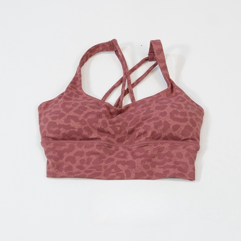 LU 2026 Women's New Leopard-print Beauty Back sports bra Yoga Vest