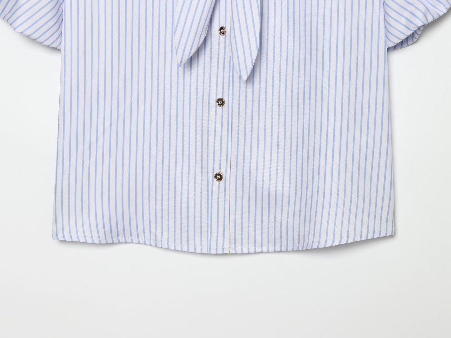 Women's bow decoration striped top