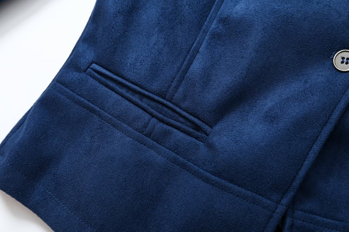 Women's Anti suede effect stand collar Coat