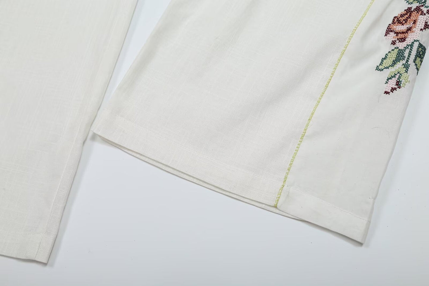 Women's side printed casual straight pants