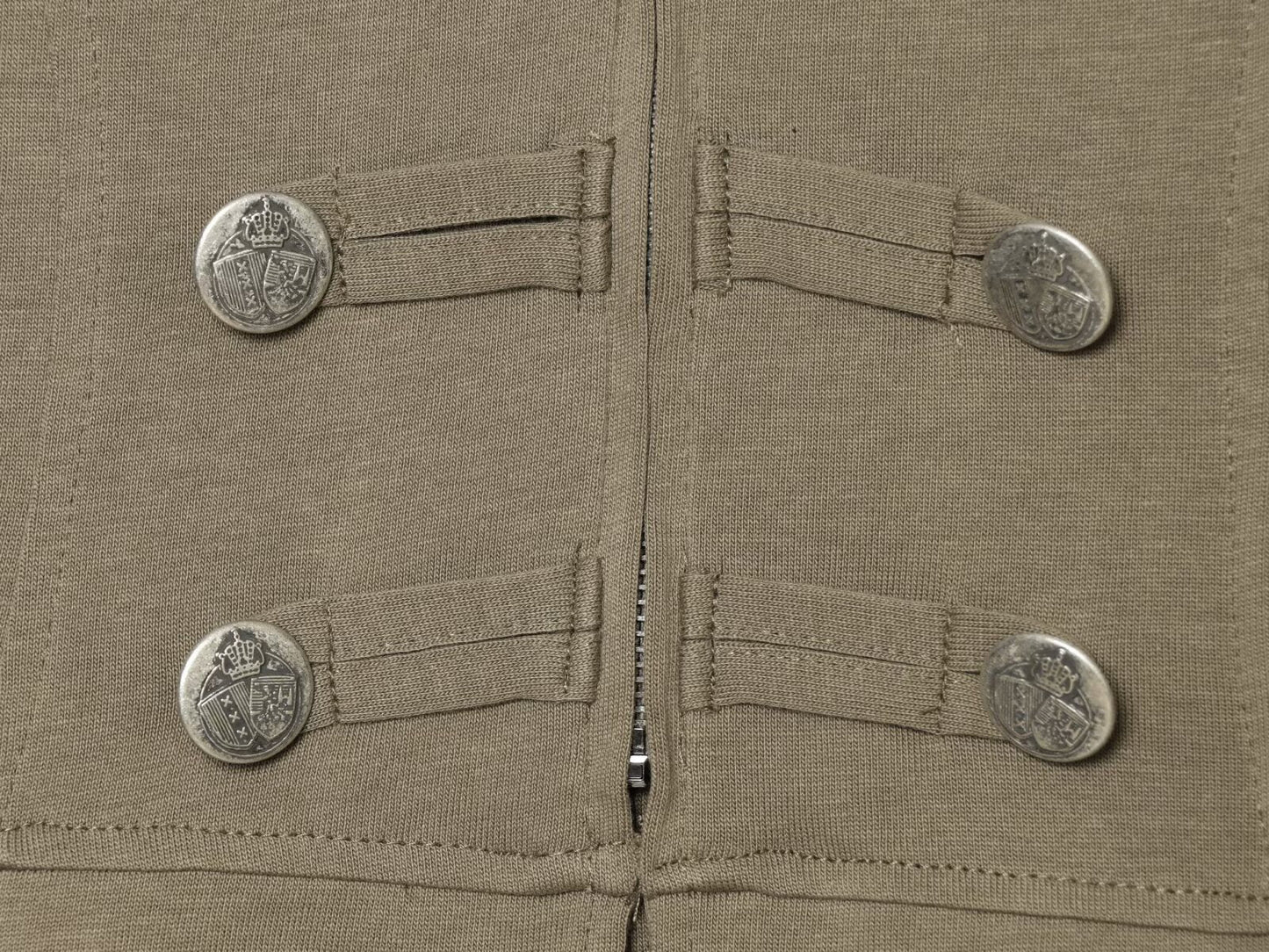 Women's buckle decoration slim zipper vest