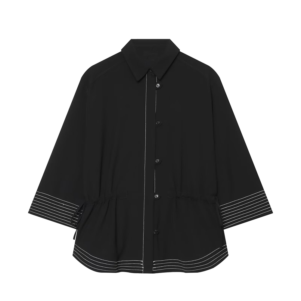 suit Women's 2 pieces contrasting color stitching lapel shirt+pants