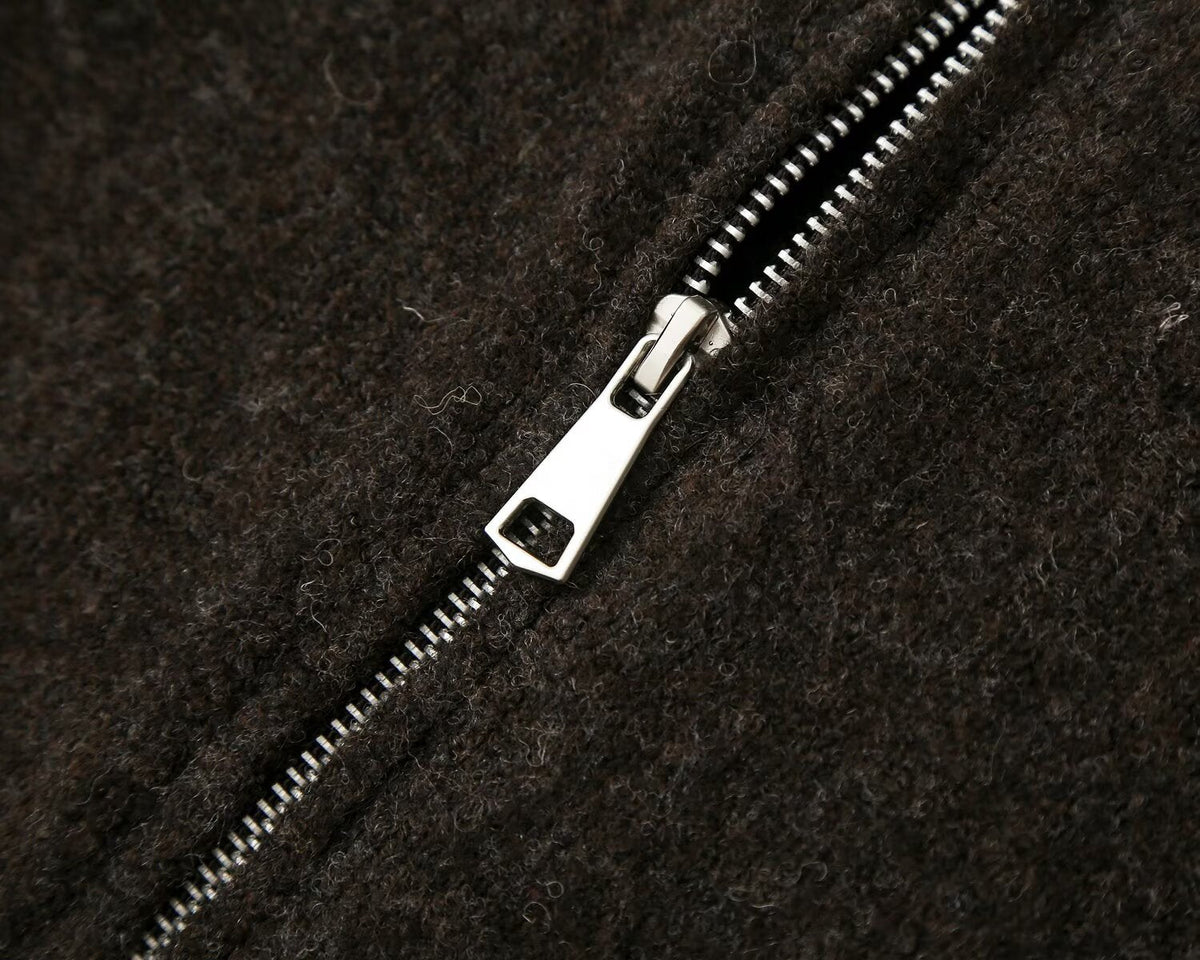 Women's bow decoration hooded knitted Coat