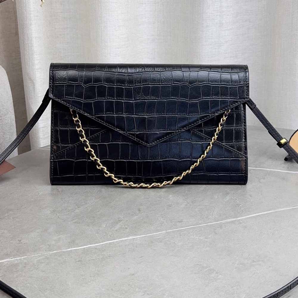 Women's new crocodile envelope bag shoulder crossbody bag