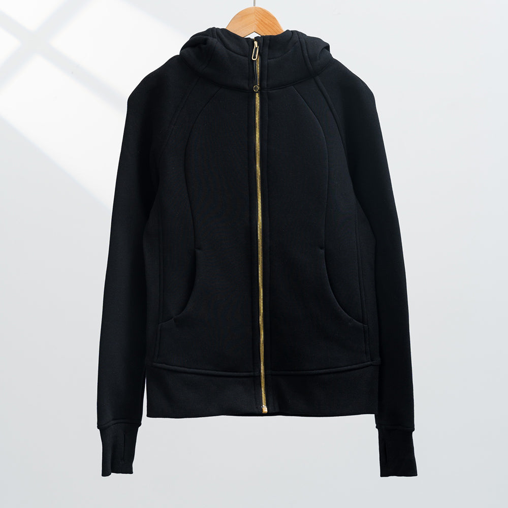 LU women's new zipper hoodie slim plus velvet yoga jacket