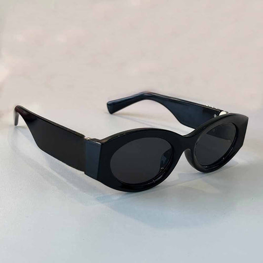 Women's new sunglasses hollow wide temple sunglasses