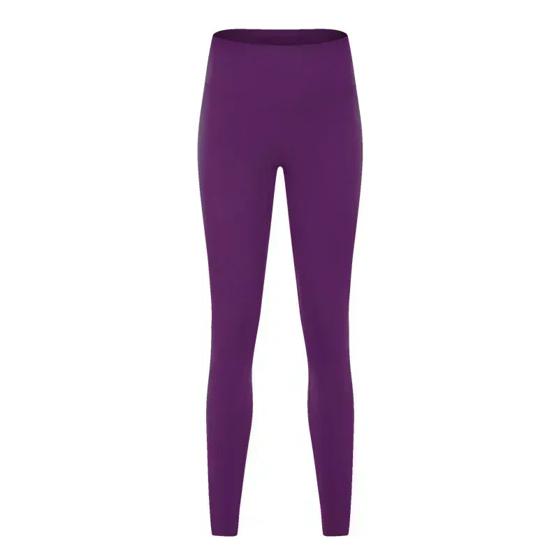 LU High waist hip lift no embarrassing line yoga pants women's elastic fitness exercise nine points