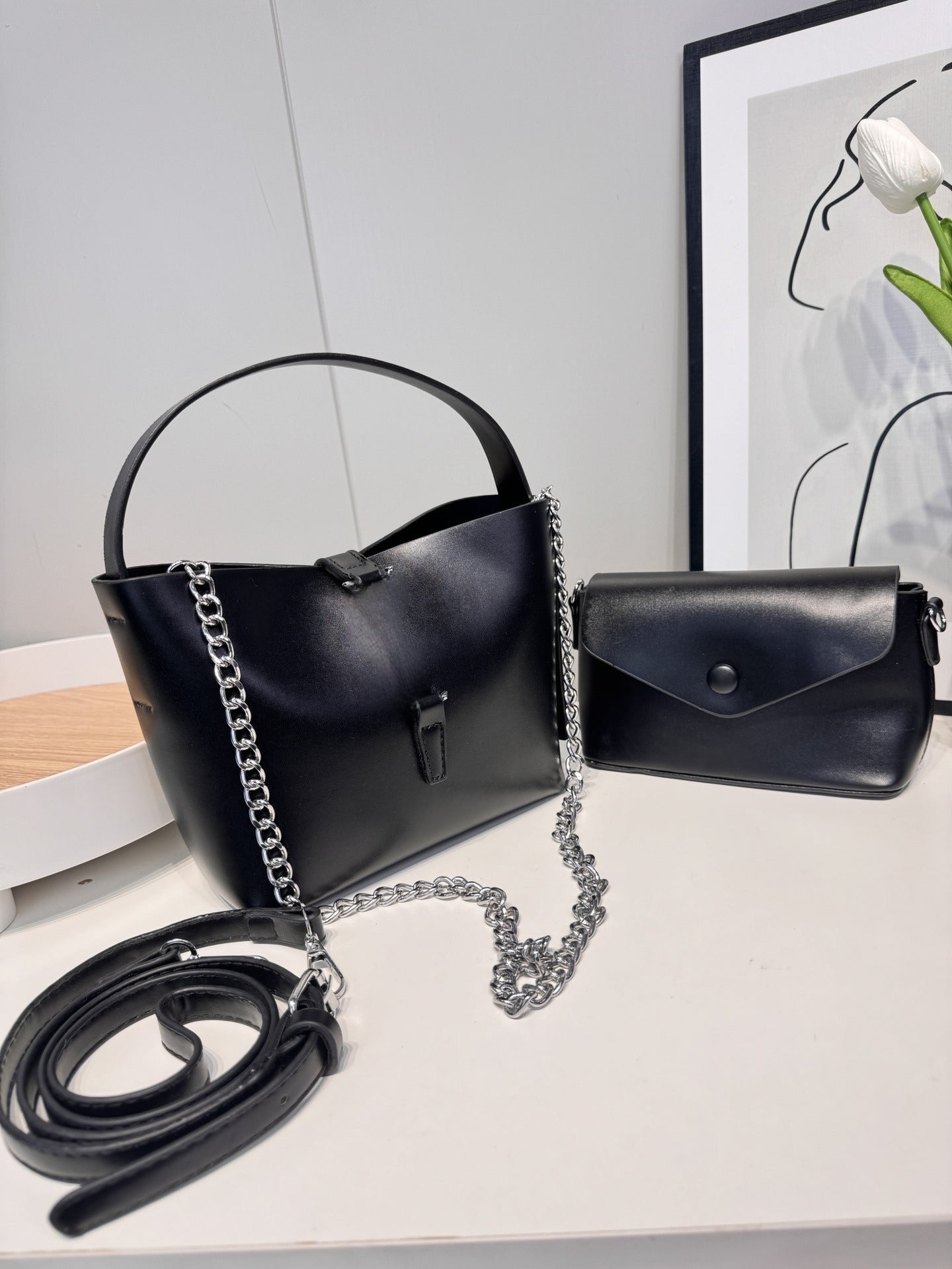 Women's New Fashion Joker Chain Shoulder Strap Mother Bag Large Shoulder Bag Handbag