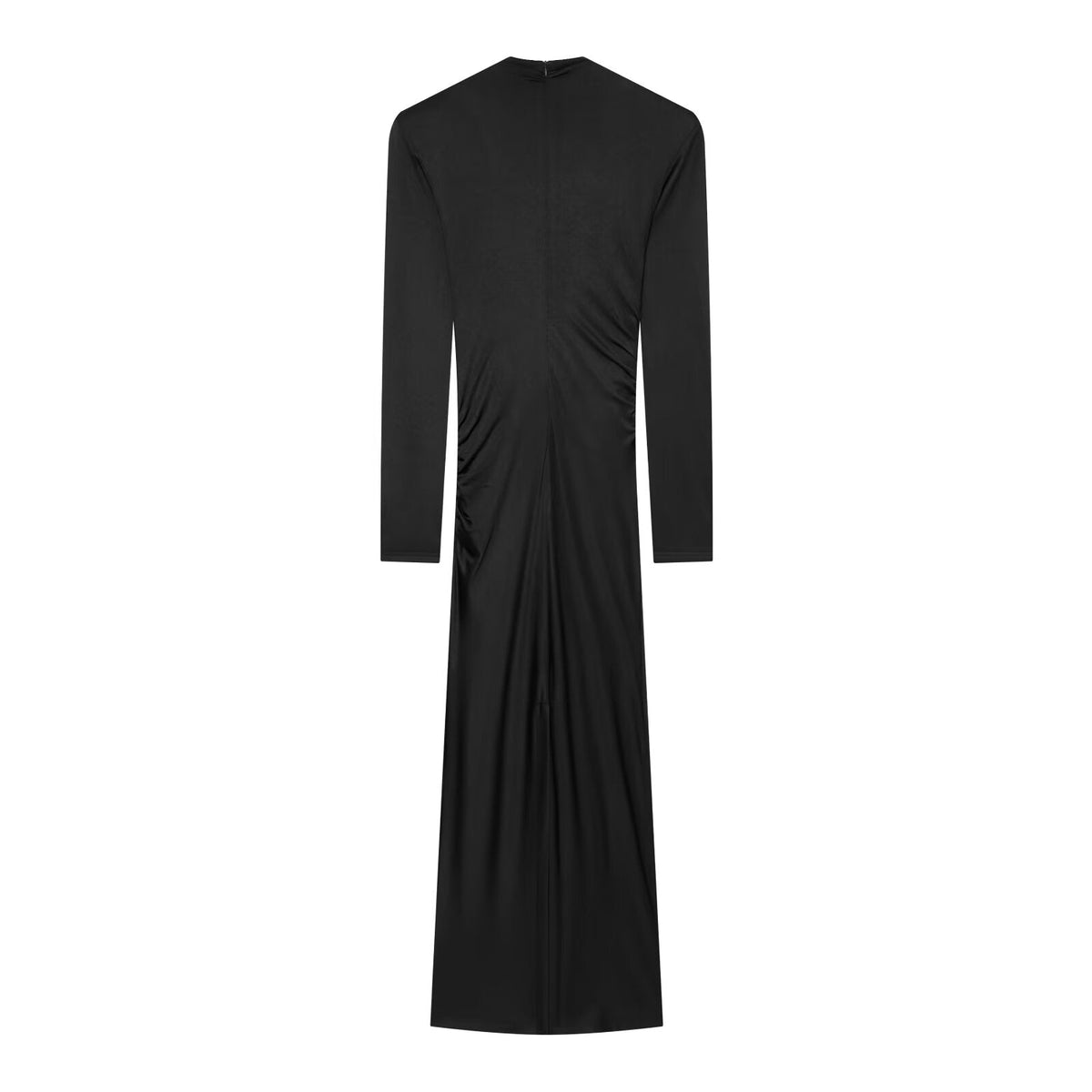 Women's with shoulder pads slim pleated MIDI dress