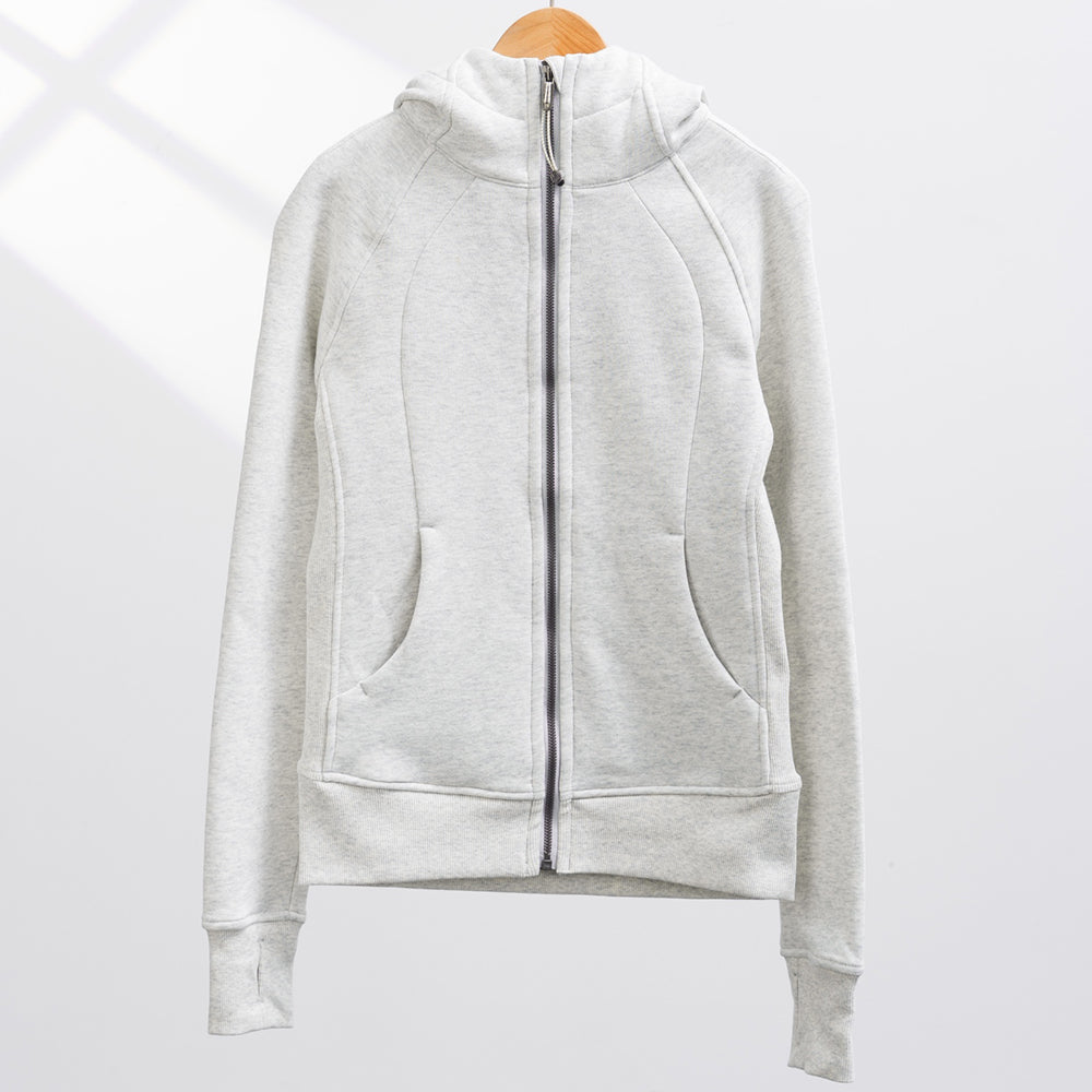 LU women's new zipper hoodie slim plus velvet yoga jacket